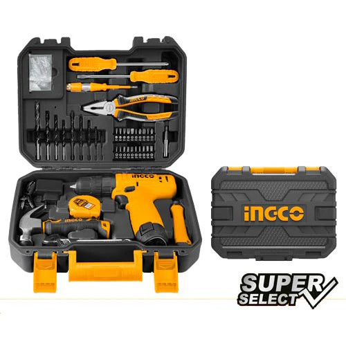 Ingco 81pcs Cordless Drill Household Tools Set (Super Select) HKTHP10811