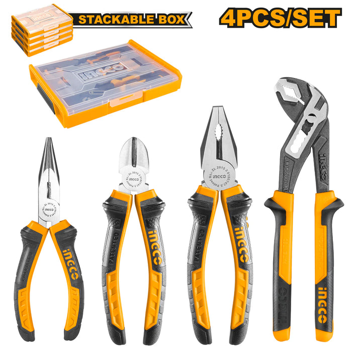 Ingco 4 Pcs Pliers Set HKTV01P041