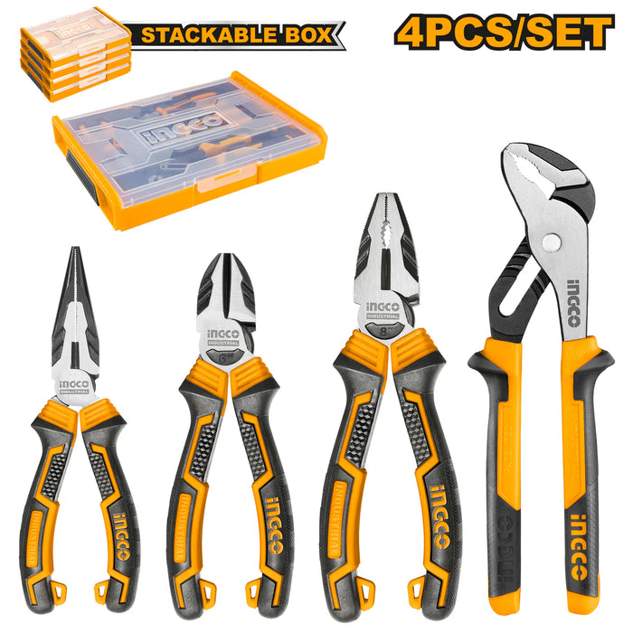 Ingco 4 Pcs Pliers Set HKTV01P042