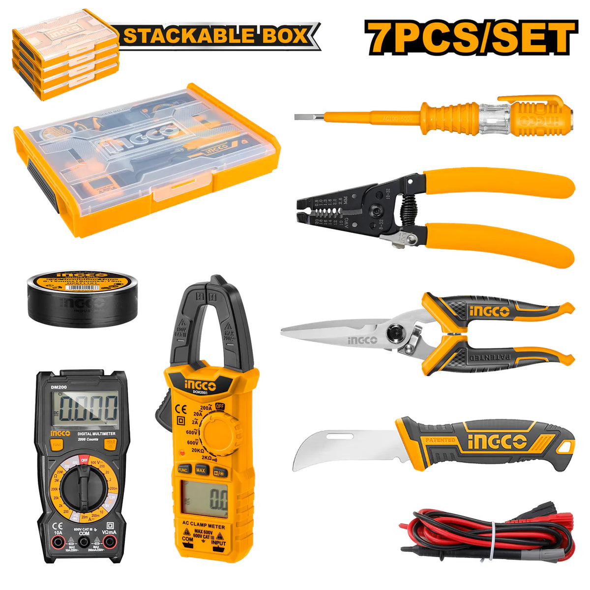 Ingco 7 Pcs Telecom Tools Set HKTV01T071 — SEPTFOUR INDUSTRIAL SUPPLY