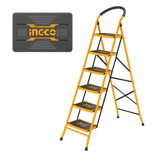 Ingco 6 Steps Steel Ladder HLAD09061