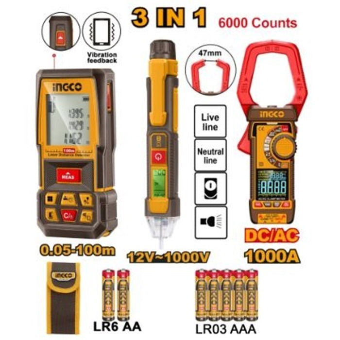 Ingco Laser Distance Detector Combo Kit HLDD241202