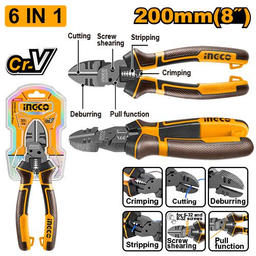 Ingco 6-in-1 Multi-function diagonal cutting plier HMFDCP28200Ingco
