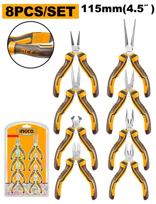 Ingco  8pcs MIni Pliers Set HMPS08115