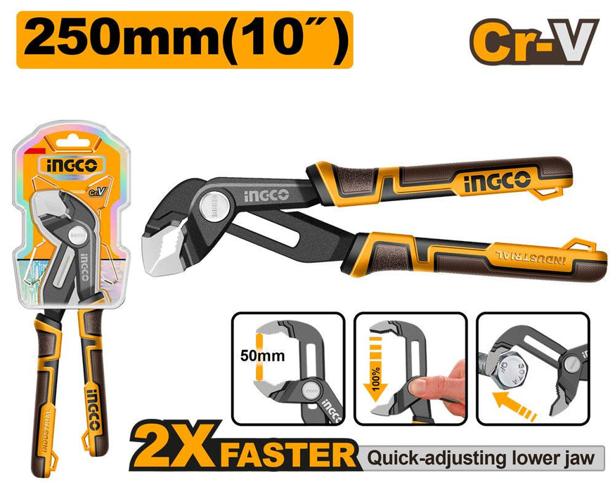 Ingco 10" Quick-Open Pump Pliers HPP38258
