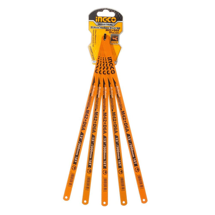 Ingco 12" Bi-Metal Hacksaw Blade Set HSBKT12185