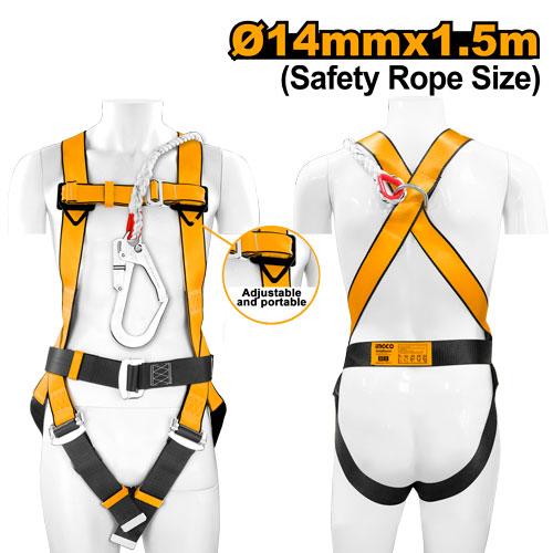 Ingco 14mm x 1.5m Safety Harness HSH501415