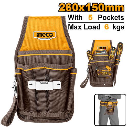 Ingco L260 X W150mm 5 pockets Tool Pouch HTBP040628
