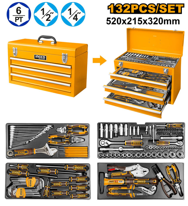 Ingco 132 Pcs Tool Chest Set HTCS221321