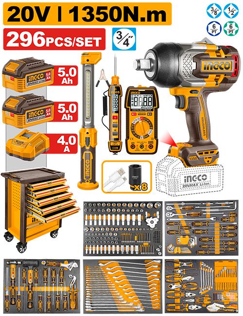Ingco 296pcs. Tool Chest Set HTCS282962