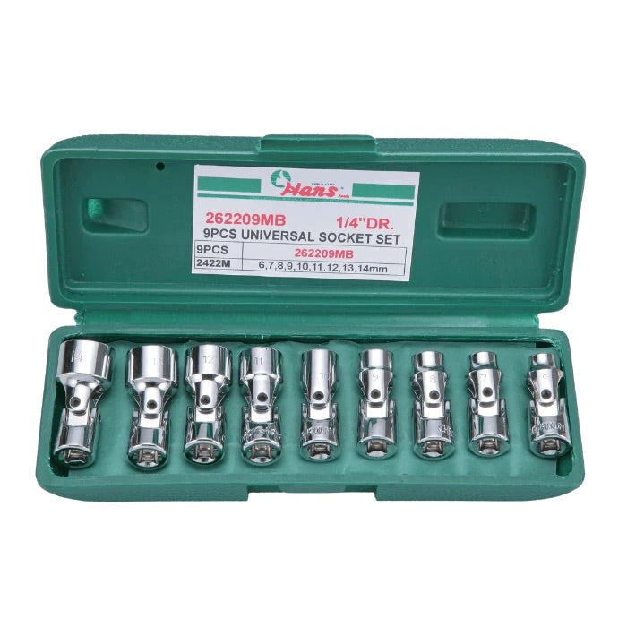 Hans Universal Joint Socket Set in Plastic Moulded Case 262209MB