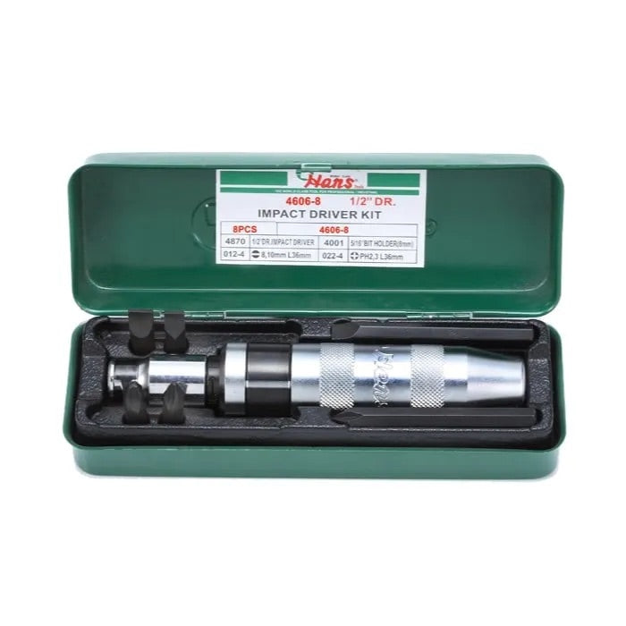 Hans 1/2” Drive Manual Impact Driver Kit (8 pcs) 4606-8