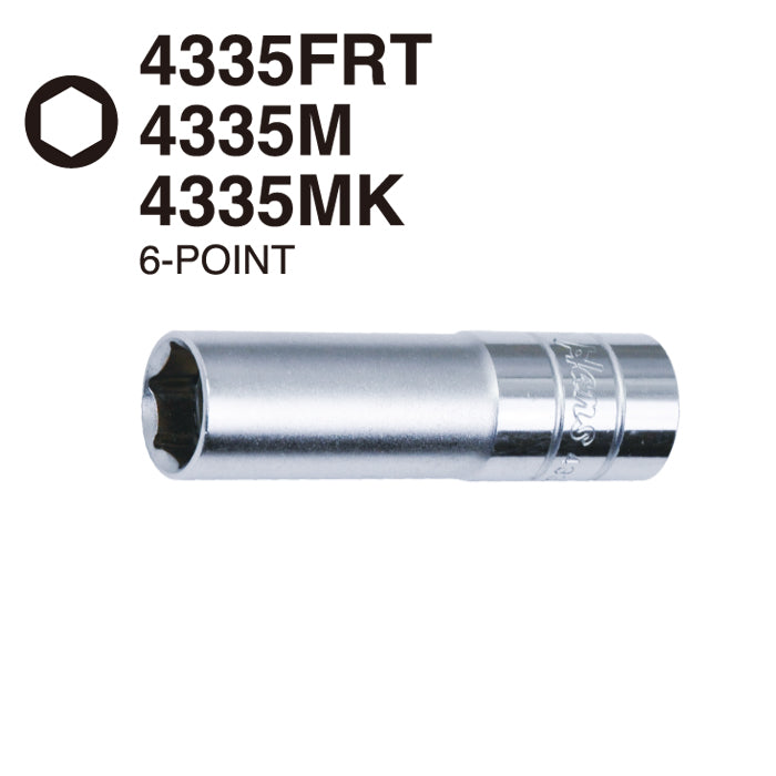 Hans 1/2"Dr Magnetic Spark Plug Socket (6 Point)