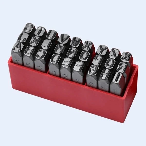 Hans Letter and Number Steel Stamp Set