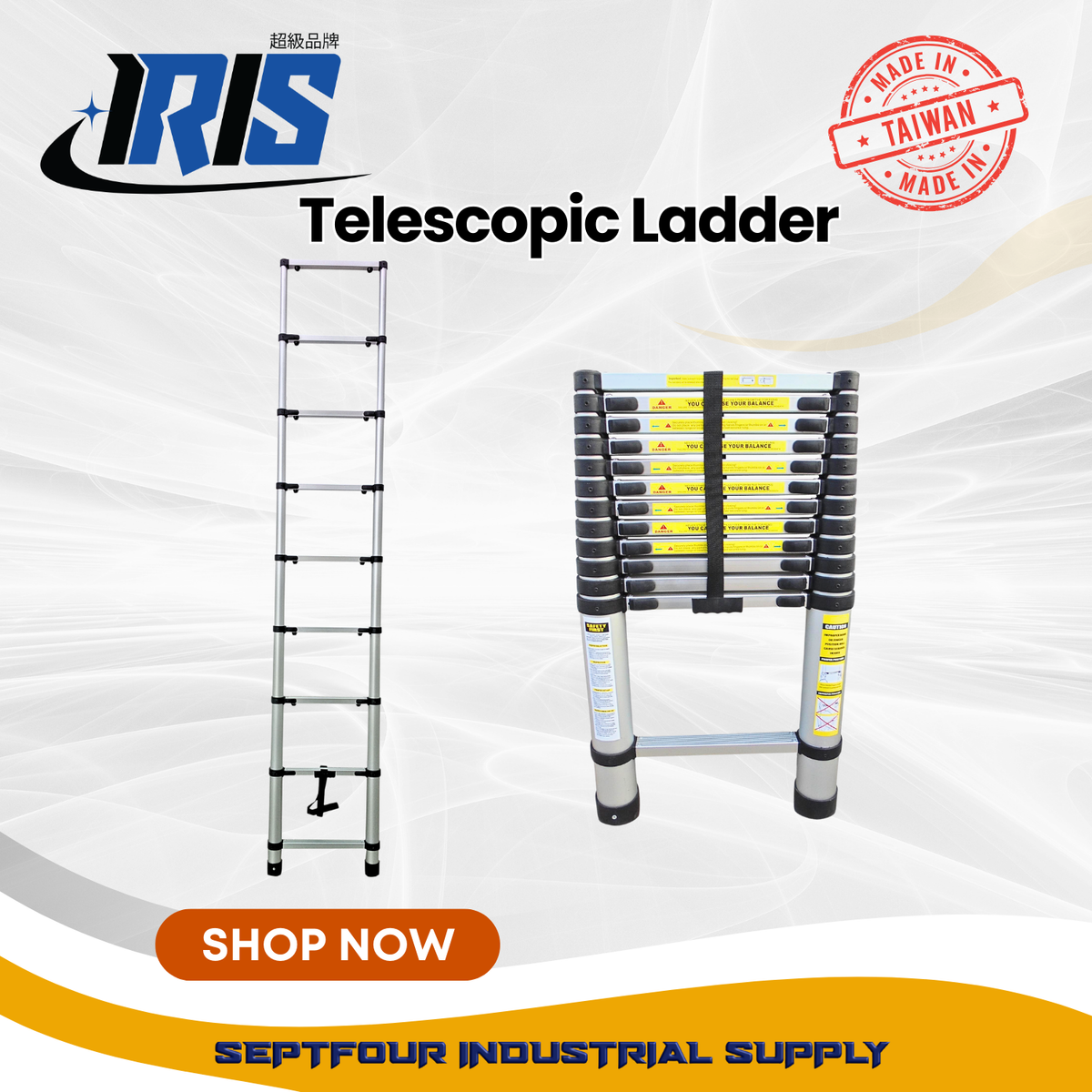 IRIS Aluminum Telescopic Ladder - Made in Taiwan — SEPTFOUR INDUSTRIAL ...