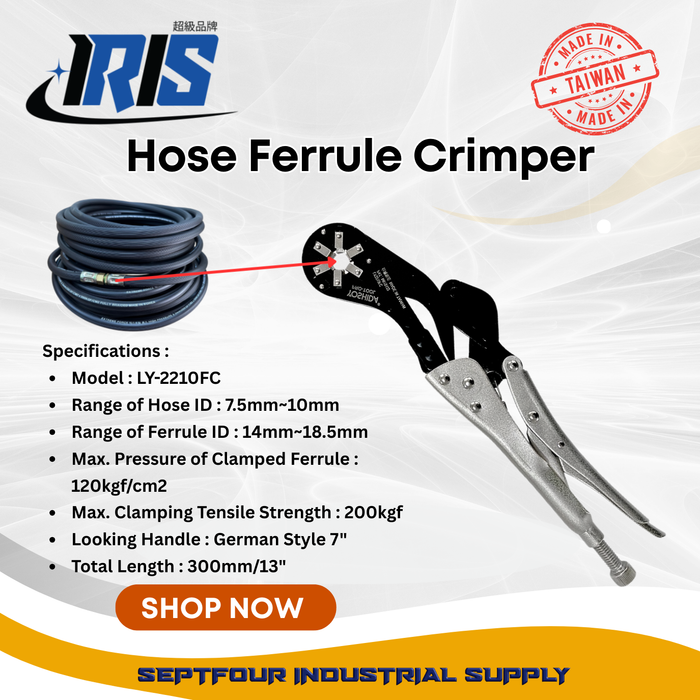 IRIS - Hose Ferrule Crimper - Made in Taiwan