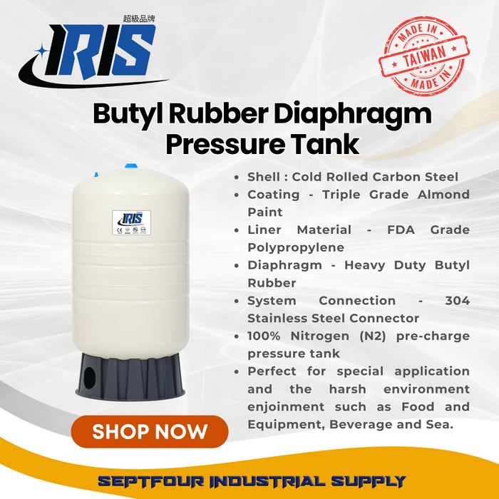 Marflo 1/2HP JET waterpump with Horizontal Bladder/ Butyl Rubber Diaphragm Tank (set)