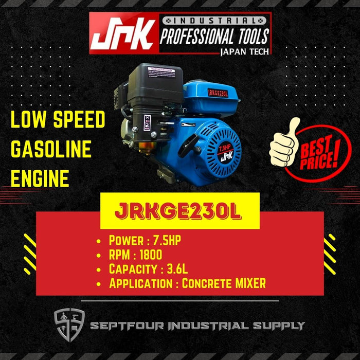 JRK 7.5Hp LOW Speed Gasoline Engine JRKGE230L