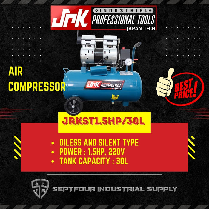 JRK 1.5Hp Silent & Oiless Air Compressor JRKST1.5HP/30L