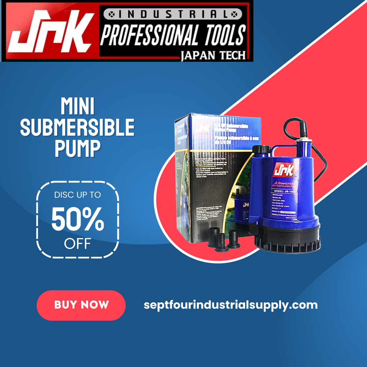 JRK Mini Submersible Pump JRK-100 — SEPTFOUR INDUSTRIAL SUPPLY
