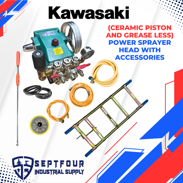 Kawasaki Ceramic Piston and Greaseless Power Sprayer/Pressure Washer Head + Accs. KK-1022A