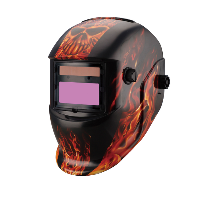 Kobewel Auto-darkening Welding Helmet - Burning Skull K400S-02