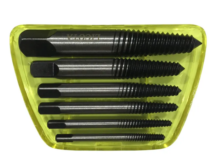 Licota 6pcs. Screw Extractor Set (Black/Silver) TAP-50004
