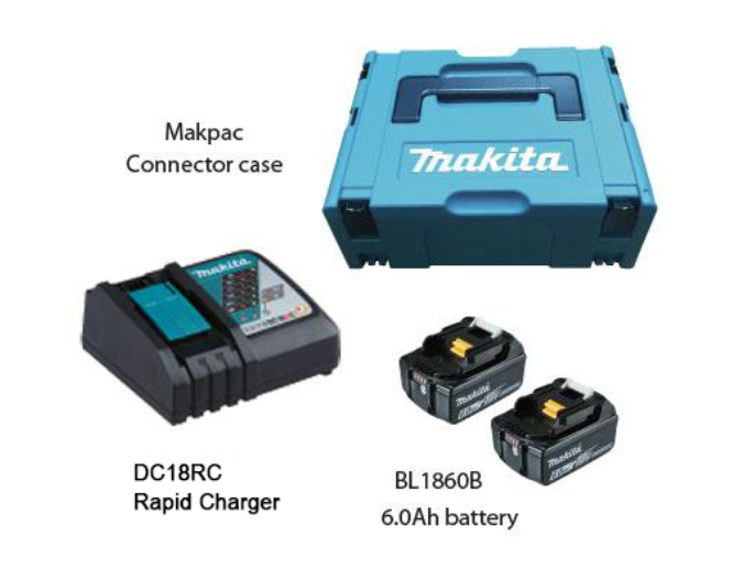 Makita 6.0Ah Makpac Power Source Kit MKP1RG182