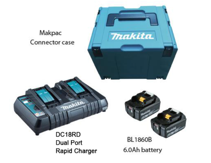 Makita 6.0Ah Makpac Power Source Kit MKP3PG182