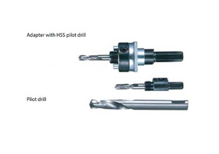 Makita BiM Holesaw for Sheet Metal  Accessories (Adapter with Pilot Drill and HSS Pilot Drill)