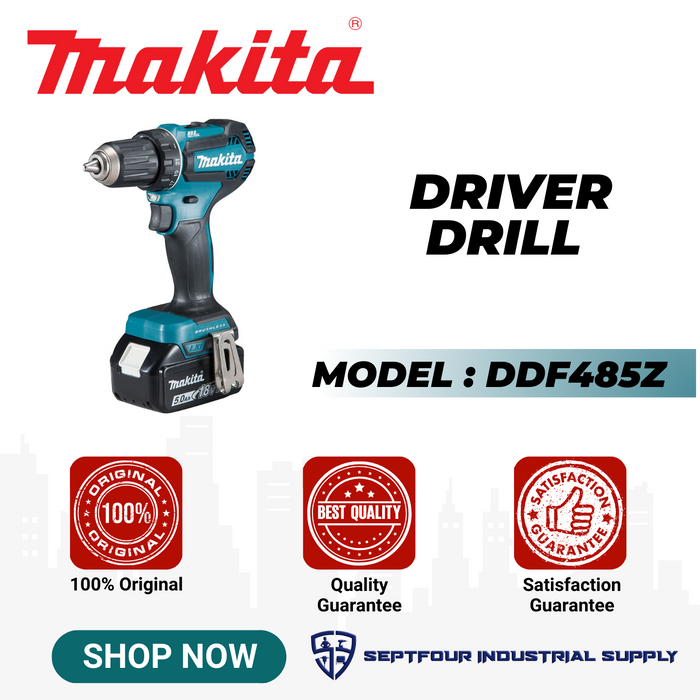 Makita 13mm (1/2") Brushless Drill Driver DDF485Z