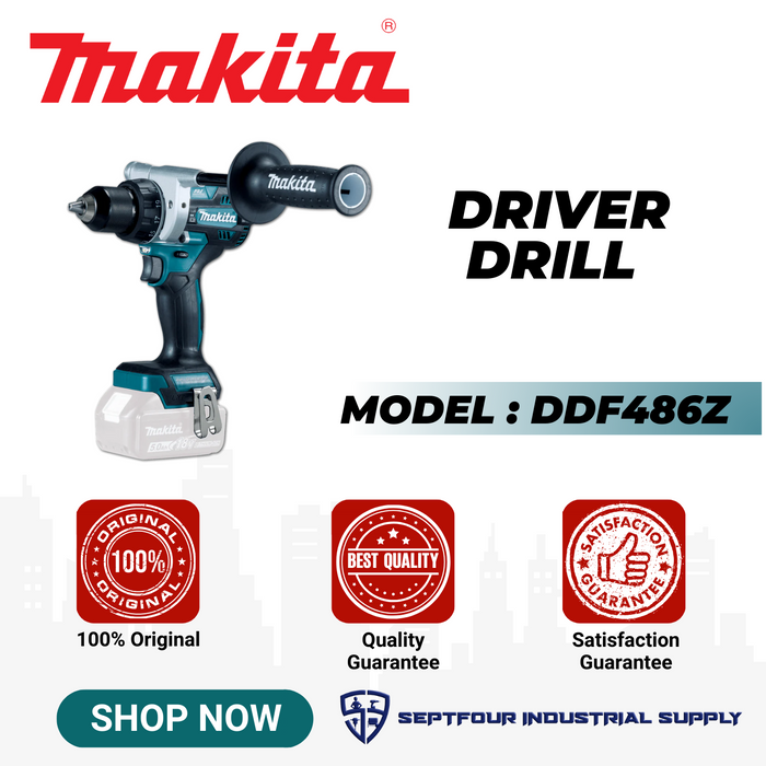 Makita 13mm ( 1/2") Cordless Driver Drill DDF486Z