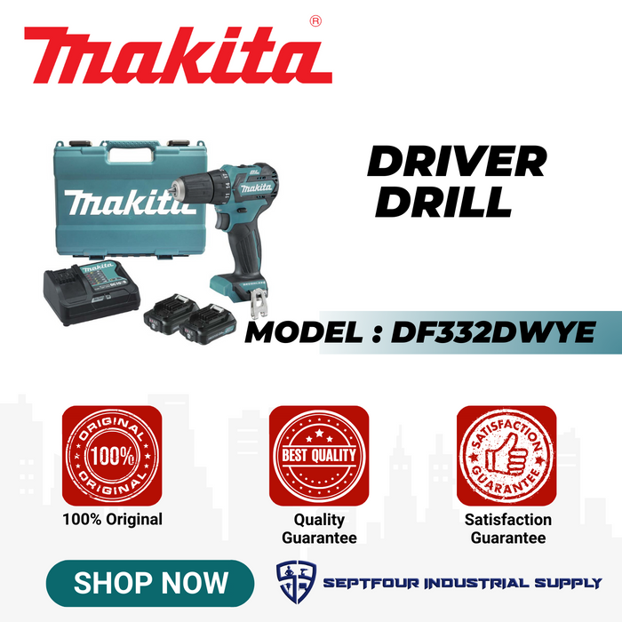 Makita 3/8" Brushless Cordless Driver Drill DF332DWYE