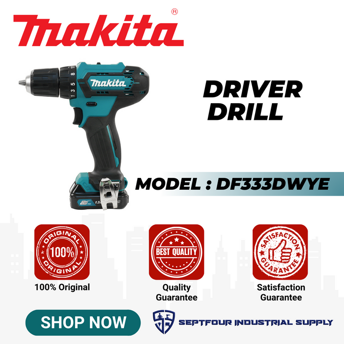 Makita 3/8" Cordless Driver Drill DF333DWYE