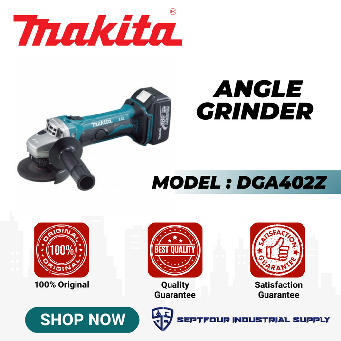 Makita 4" Cordless Angle Grinder DGA402Z
