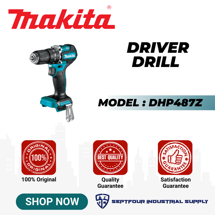 Makita 13mm ( 1/2") Cordless Hammer Driver Drill DHP487Z