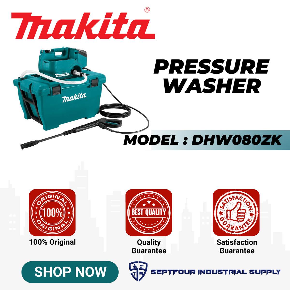 Makita Cordless High Pressure Washer DHW080ZK — SEPTFOUR