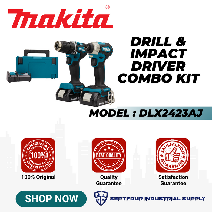 Makita 18V Impact Driver and  Hand Drill Combo Kit DLX2423AJ