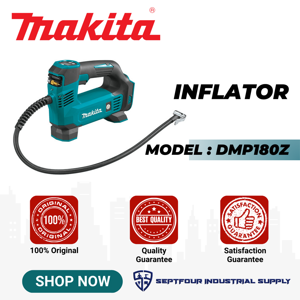 Makita Cordless Inflator DMP180Z — SEPTFOUR INDUSTRIAL SUPPLY