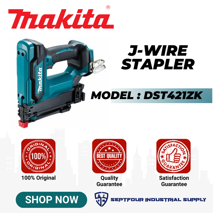 Makita 4mm J Wire Cordless Stapler DST421ZK