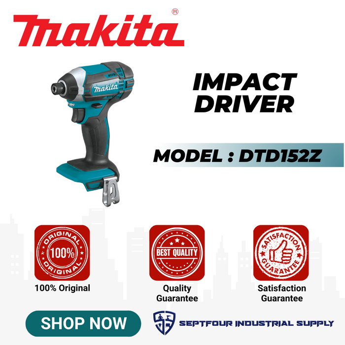 Makita 1/4" Cordless Impact Driver DTD152Z
