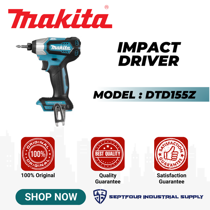 Makita 1/4" Cordless Impact Driver DTD155Z