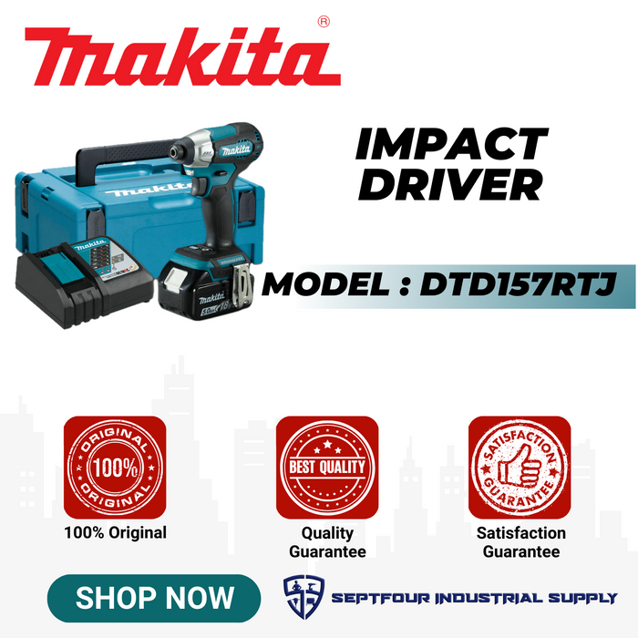 Makita 6.5mm (1/4") Cordless Impact Driver DTD157RTJ