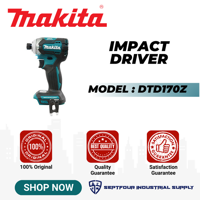 Makita 1/4" Cordless Impact Driver DTD170Z
