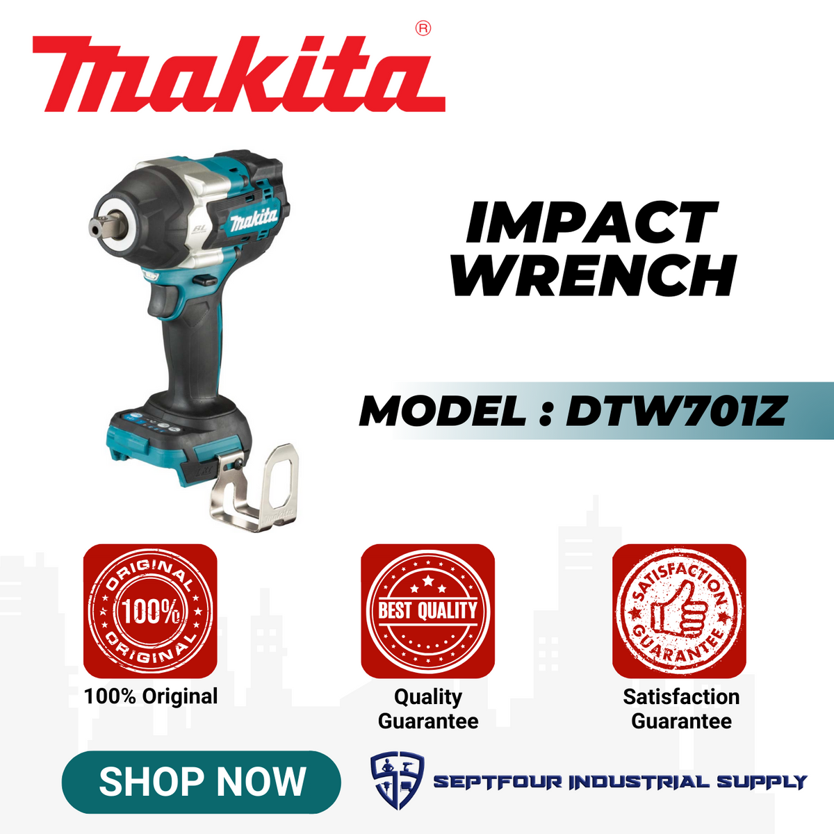 Makita 12.7mm 1 2 Cordless Impact Wrench DTW701Z SEPTFOUR INDUSTRIAL SUPPLY