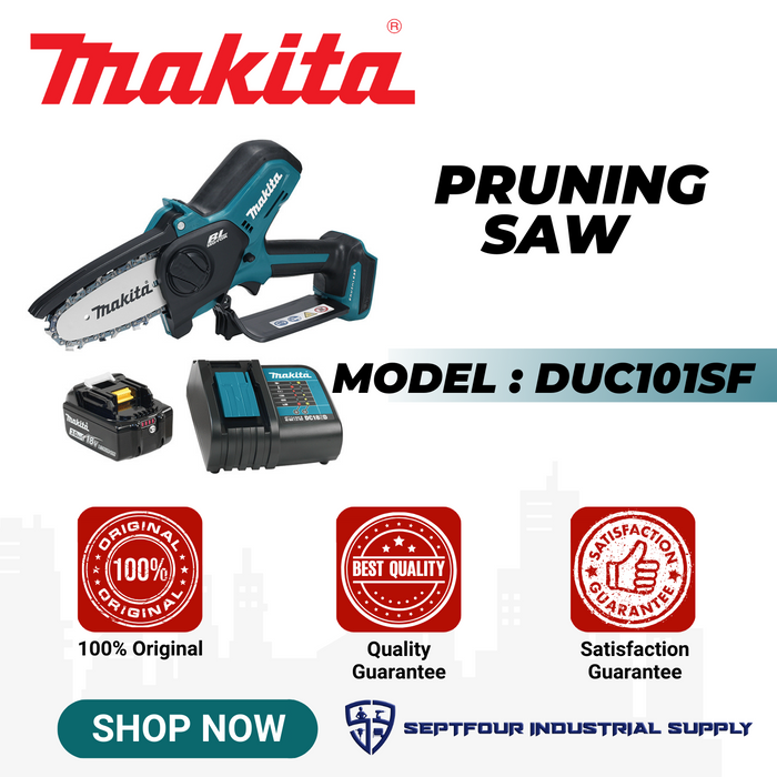 Makita 100mm ( 4") Cordless Pruning Saw with XPT(3.0Ah Kit) DUC101SF