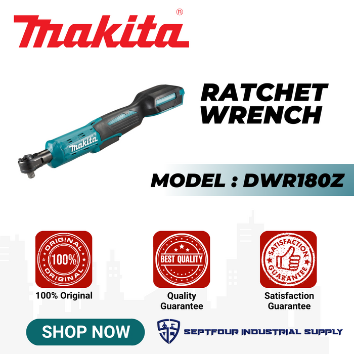 Makita 9.5/6.35mm Cordless Ratchet Wrench DWR180Z