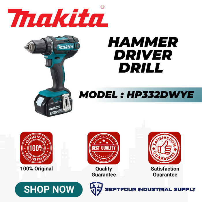 Makita Cordless Hammer Drill HP332DWYE