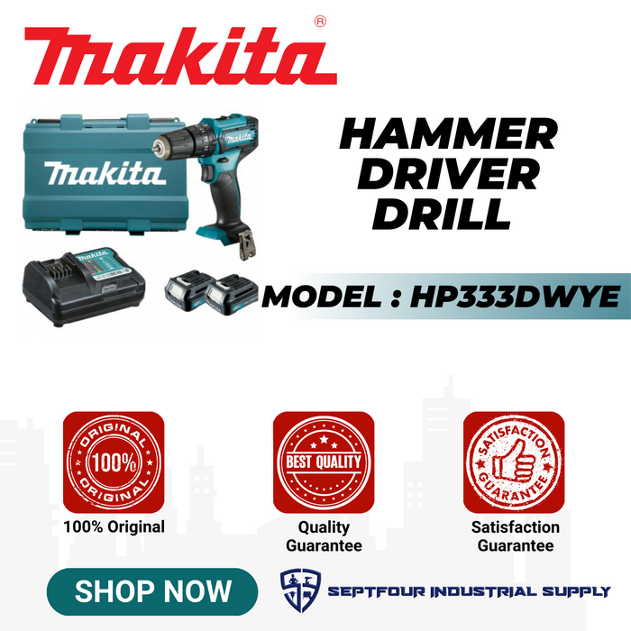 Makita Cordless Hammer Drill HP333DWYE