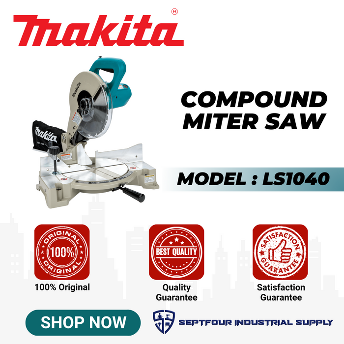 Makita Compound Miter Saw LS1040 with Makita Aluminum Blade